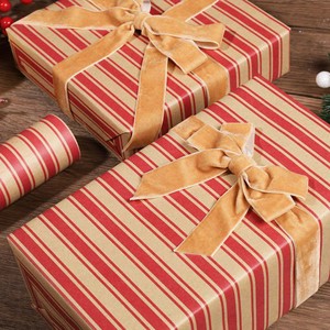 Wholesale Custom Logo Printed Gift Wrapping <b>Paper</b> <b>Roll</b> Vintage Yellow Craft Holiday Decoration <b>Paper</b> - Product Image 5