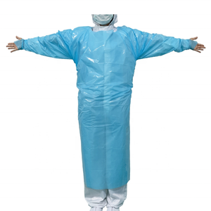 Camice monouso isolamento Non tessuto camice impermeabile PP + PE isolamento camice - Product Image 6