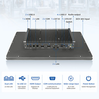 Monitores LCD de 1920 de Resolución para Kioscos Industriales CNC, Panel PCs Industriales SCADA N100 J6412, Doble LAN, Doble Puerto Serie, Panel IP65
