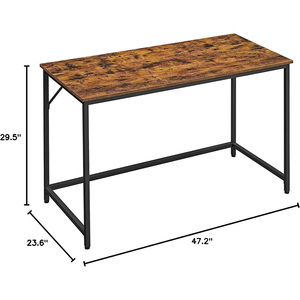 Home-Office-Schreibtisch im Industries til für kleine Räume Rustikal Braun Schwarz Computer-Spieltisch Metall-Lager regale Regale - Product Image 2
