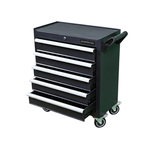 Chariot à outils 5 tiroirs en acier laminé à froid avec glissières à roulement à billes, chariot à outils robuste pour <span class=keywords><strong>garage</strong></span> et atelier - Product Image 4