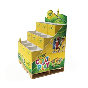 ชั้นวางสินค้าแบบพับได้ทำจากกระดาษแข็ง สำหรับหนังสือ ของเล่น ร้านค้าปลีก ซูเปอร์มาร์เก็ต พาเลทกระดาษตั้งพื้นขนาดใหญ่ ชั้นวาง POS - Product Image 3