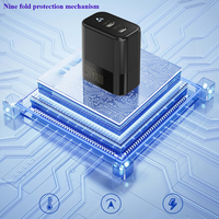Nouvelle Prise USB Compacte 30W Double Type C à Charge Rapide PD QC3.0, Bloc d'Alimentation Écologique de Petite Taille pour Écouteurs et Appareils Photo