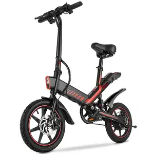 Mini bici pieghevoli impermeabili all'ingrosso di alta qualità con doppi freni a disco bici elettriche per adulti adolescenti E bici con pedali