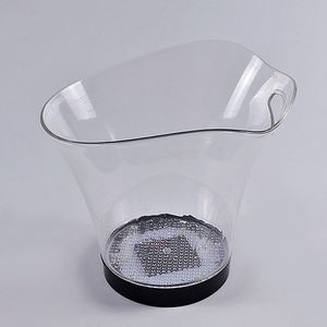 5.5L RGB Modern Round Oval Party Ktv Bar Acrylic Led PS Plastic <b>Ice</b> Bucket <b>Cooler</b> <b>Box</b> for Champagne Wine Beer - Product Image 3
