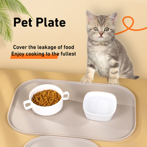Benutzer definierte Silikon-Haustier matte in Lebensmittel qualität, rutsch feste wasserdichte Katzen hunde fütterung matte, leicht zu reinigen, spülmaschinen fest - Product Image 2
