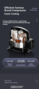 Réfrigérateur commercial sous-comptoir NUELEAD NE-924 80CM, équipement de réfrigération à air, 500L, acier inoxydable, une porte, cinq tiroirs - Product Image 6