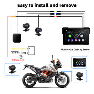 Système de navigation GPS DVR pour moto Keykeer, nouveau, 7 pouces, sans fil, <span class=keywords><strong>Android</strong></span> <span class=keywords><strong>Auto</strong></span>, CarPlay, 5.0, 4G LTE, avec garantie d'un an - Product Image 5