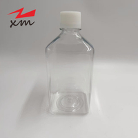 Bouteille carrée stérile en PET pour sirop contre la toux, liquide oral, avec bouchon à vis scellé, 250 ml, 1000 ml, contenants en plastique vides pour usage médical