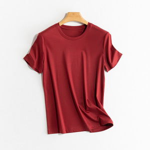 <span class=keywords><strong>T</strong></span>-<span class=keywords><strong>shirt</strong></span> Premium da Donna con Scollo a <span class=keywords><strong>V</strong></span>, Manica Corta, 58% Cotone, 32% Fibra Recuperata, 10% Seta di Gelso - Magliette Basiche all'Ingrosso - Product Image 6