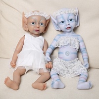 Poupées elfe réalistes de 15 pouces Reborn Baby Girl en silicone souple pour les amoureux des poupées de collection