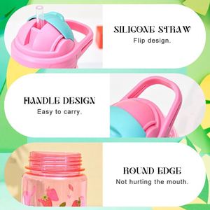 New Style 600ml PP Plastic Safe Children Drinking <b>Bottle</b> Portable Custom Picture Tumbler School Kids <b>Travel</b> Water <b>Bottle</b> - Product Image 3