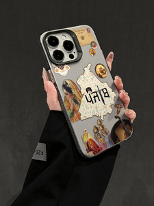 Custodia Trasparente in TPU con Motivo Collage di Adesivi Mediorientali, Cover Morbida Antiurto da Viaggio per iPhone 17 16 15 14 13 Pro Max - Product Image 3