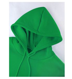 Sweat-shirt à capuche pour femme de haute qualité avec logo personnalisé sur le devant, streetwear, sweat-shirt uni avec broderie 3D et col à capuche - Product Image 3