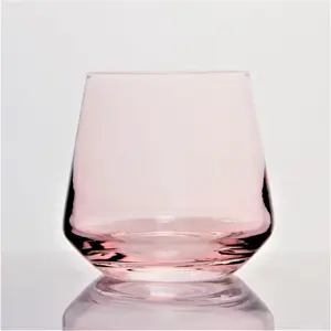 Groothandel Gepersonaliseerde Ouderwetse Roze Gekleurde Tumble Glas Kristal Whisky Proeverij Glazen Set