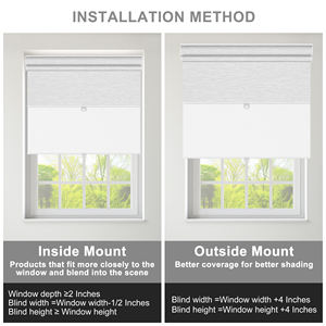 من المصنع مباشرة ليلًا ونهارًا ظلال دوارة يدوية مزدوجة الطبقة مع قماش تعتيم واقي من الشمس - Product Image 3