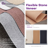 Placage en Argile Modifiée de Porcelaine Souple, Placage en Pierre Artificielle Flexible pour Revêtement Mural de Construction
