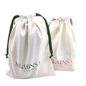 Pochette en coton imprimée sur mesure, sac cadeau en toile de coton avec cordon de serrage - Product Image 1