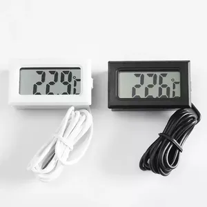 Termometer industri Digital kelembaban elektronik Mini layar Lcd pemeriksaan tahan air
