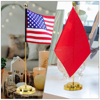 Drapeau de table léger et compact, motif personnalisé pour souvenir d'entreprise, grand ouverture et présentation en conférence, drapeau de table sur mesure