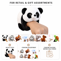 Bracelets slap en peluche en gros, jouets fantaisie à enrouler en forme de panda et d'animaux pour assortiments de cadeaux de détail