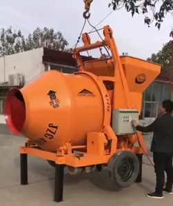 JZC350 Large Construction Concrete Mixer Portable Site Cement Mortar Mixing Bucket Tipping Drum Type