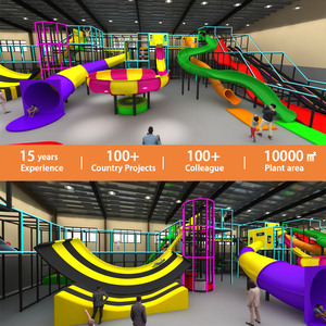 3-12 साल के बच्चों के लिए सुरक्षा नेट चढ़ाई स्लाइड और स्विंग के साथ अनुकूलित आकार के अनुकूल इनडोर खेल के मैदान उपकरण - Product Image 2