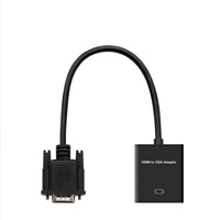 Câble VGA mâle vers HDTV femelle 1080P avec prise audio 3,5 mm pour clé TV, ordinateur de bureau, ordinateur portable, projecteur, boîtier TV