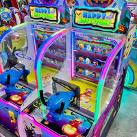 Machine de jeu à monnayeur de tir de balles en métal pour enfants, jeu de tir de balles Happy Adventure, machine de divertissement à vendre