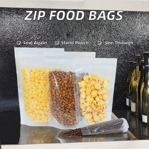 Pochette transparente refermable en plastique avec fermeture éclair pour aliments pour bébés, friandises, bonbons, collations, épices, herbes, aliments pour animaux de compagnie - Product Image 3