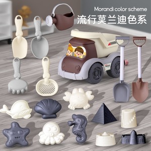 Ensemble de jouets de plage d'extérieur pour enfants, transfrontalier, avec voiture de plage, sablier, pelle et seau, pour bébés, pour creuser du sable et jouer dans l'eau pour attraper les coquillages - Product Image 2
