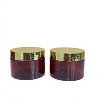 Vente en gros de pots en plastique ambré de 120ml pour les soins de la peau, la crème capillaire et l'emballage de la crème pour les yeux, le pot cosmétique de la manufacture