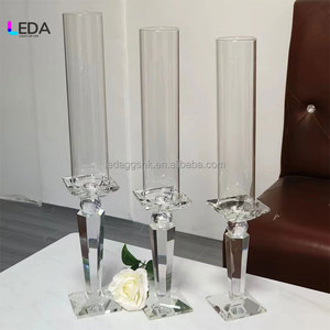 Portavelas de Vidrio Individual de Alta Calidad para Bodas, San Valentín, Fiestas, Decoración de Mesa, Candelabro para Velas Cónicas - Product Image 1