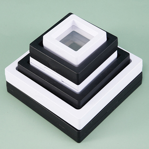 Bán buôn packbloom trong suốt PE phim in hộp treo đơn giản vuông trắng đen nhựa đa-kích thước bao bì đồ trang sức - Product Image 6