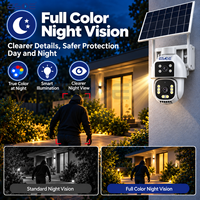 Caméra CCTV solaire ESOE Hieasy 4G avec carte SIM, audio bidirectionnel, étanche IP66, détection de mouvement humain, pour la maison et l'extérieur