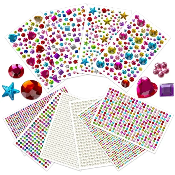 glitter gem Stickers for decoration your gifts