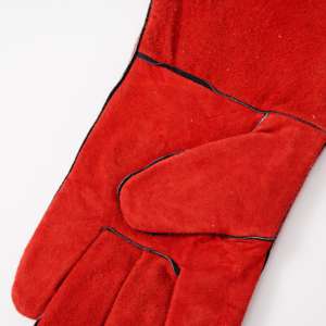 Guantes de cuero para hombre Guantes de trabajo de cuero de vaca reforzados con espalda Guantes de cuero para soldar - Product Image 3