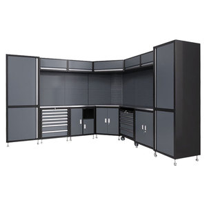 Gabinete de Herramientas de Acero Laminado en Frío de Alta Resistencia OEM, Almacenamiento Modular para Garaje con Banco de Trabajo, Diseño Portátil con Cerradura, Garantía de 3 Años - Product Image 2