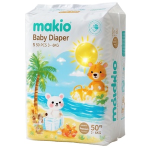 โรงงานขายส่งผ้าอ้อมเด็กคุณภาพสูง Helpmate ผ้าอ้อมเด็กแบบกางเกงสีนุ่มนวล ผ้าอ้อมเด็กแบบสวมใส่สบาย - Product Image 1