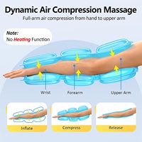 Masajeador Portátil Inteligente Inalámbrico de Compresión de Aire para Brazo y Mano con Control Remoto para Relajación Muscular