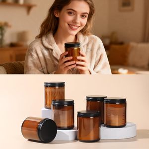 Stock 100ml & 250ml Tea Scented Colored Glass Candle Cup & <b>Jar</b> <b>Empty</b> Bottles Frosted Candle Stand Christmas Modern - Product Image 3