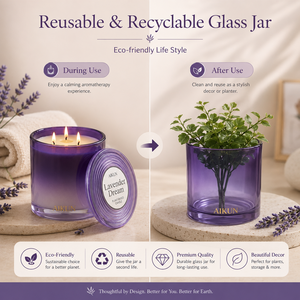 Bougie parfumée ronde AIKUN de luxe à 3 mèches, teintée, longue durée, pour <span class=keywords><strong>la</strong></span> décoration intérieure, approvisionnement en gros et personnalisation de marque - Product Image 5