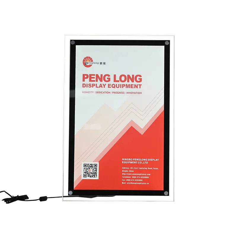 Winkel Promotionele Achtergrondverlichting Verkocht Bord Opknoping Poster Frame Reclame Lichtbak Led Etalage