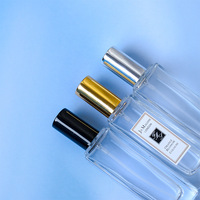 Flacon roll-on portable en verre carré de 5 ml, 10 ml, 20 ml, 30 ml pour parfum et huiles essentielles