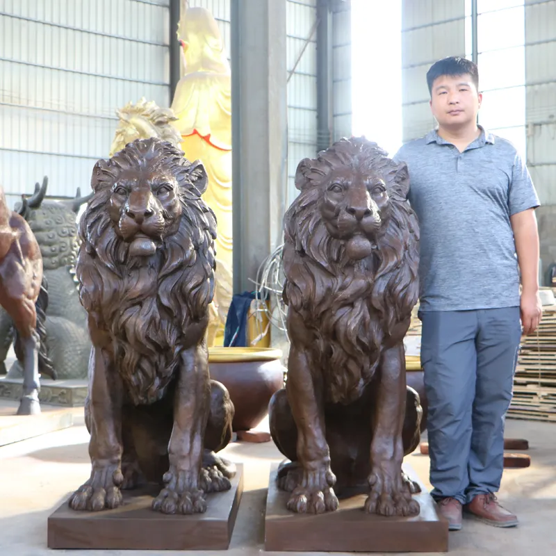 Patung Singa Perunggu Luar Ruangan, Patung Singa Perunggu untuk Taman
