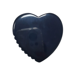 OEM Natural Obsidian Crystal Heart Gua Sha Plate Serrated Edge Facial Skin Scraping Tool Lymphatic Drainage Face Massage Stone - Product Image 6