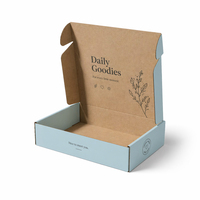 Boîtes d'expédition personnalisées en carton ondulé recyclable, colorées, avec logo imprimé, durables, pour vêtements et éponges