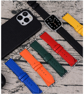 สายนาฬิกาหนัง PU ลายลิ้นจี่สำหรับ iWatch SE Series 4 5 6สำหรับ <span class=keywords><strong>Apple</strong></span> <span class=keywords><strong>Watch</strong></span> band 38 <span class=keywords><strong>40</strong></span> 41 42 44 45 <span class=keywords><strong>mm</strong></span> - Product Image 5