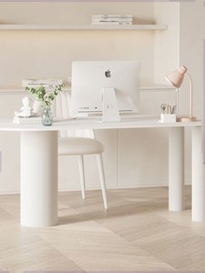 Yipan Island Integrated Small Apartment Household Simple Modern French <b>Computer</b> Office <b>Desk</b> Chair Style Light Metal Stone - Product Image 1