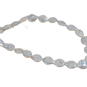 ไข่มุกน้ำจืดทรงกลมสีขาว 14-15 มม. แบบหลวมสำหรับทำเครื่องประดับ 1079 บาร็อค วอเตอร์ดรอป - Product Image 2